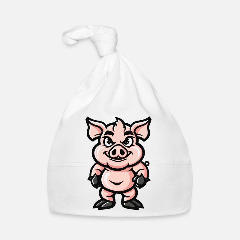 Schwein Comic Baby Bio-Mütze