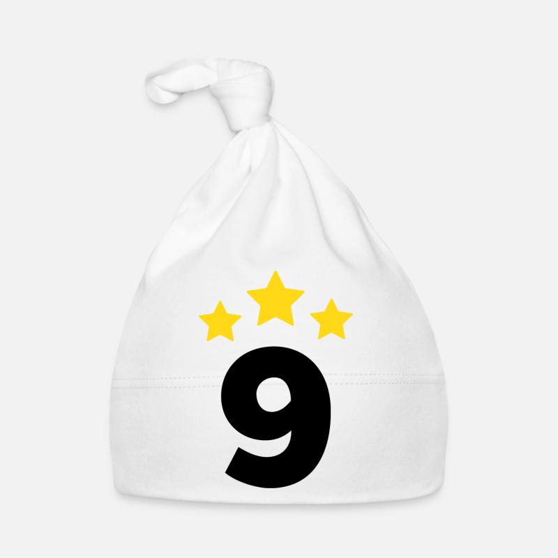 9 Year Star - 9th Anniversary Gift Organic Baby Cap
