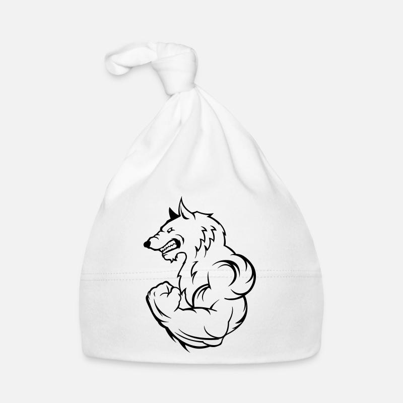 Strong Wolf Organic Baby Cap