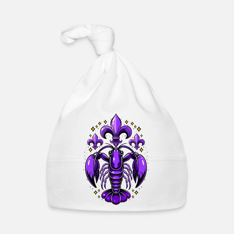 Mardi Gras Languste mit Fleur-de-Lis Design Baby Bio-Mütze