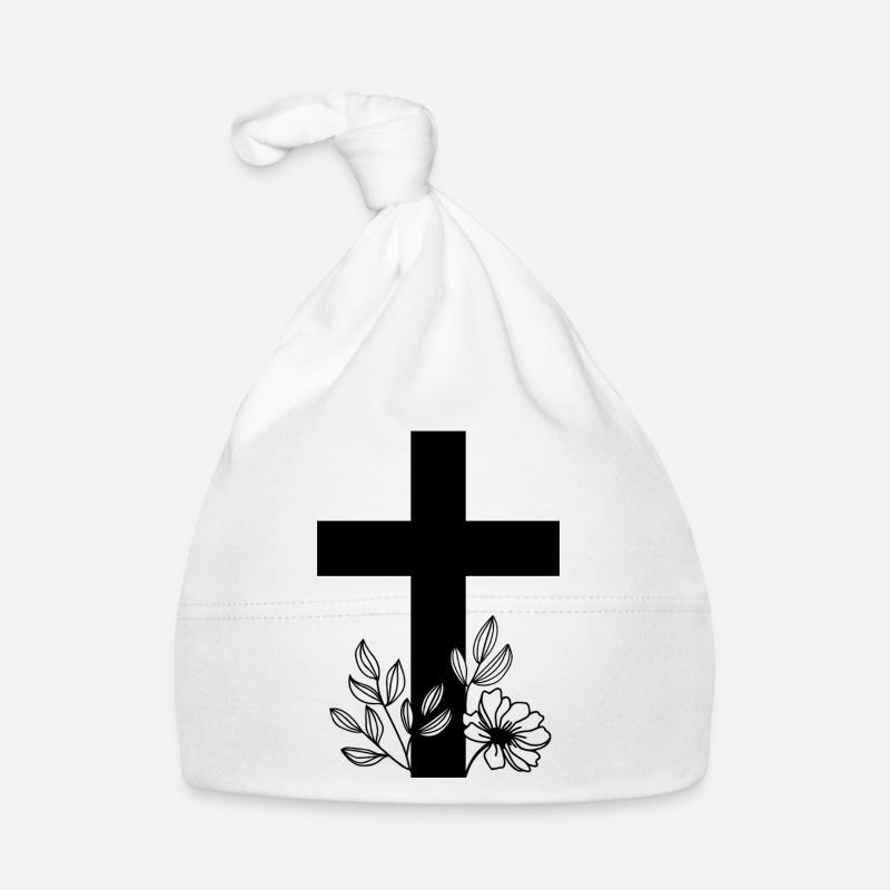 Croce Cappellino ecologico per neonato