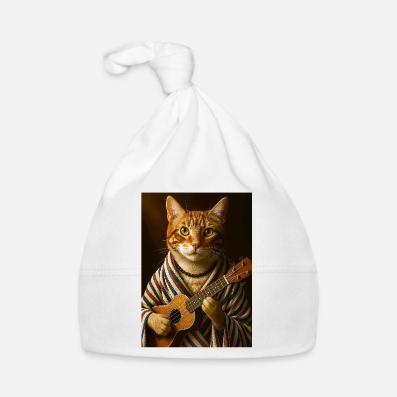 Ukulele Katze Baby Bio-Mütze