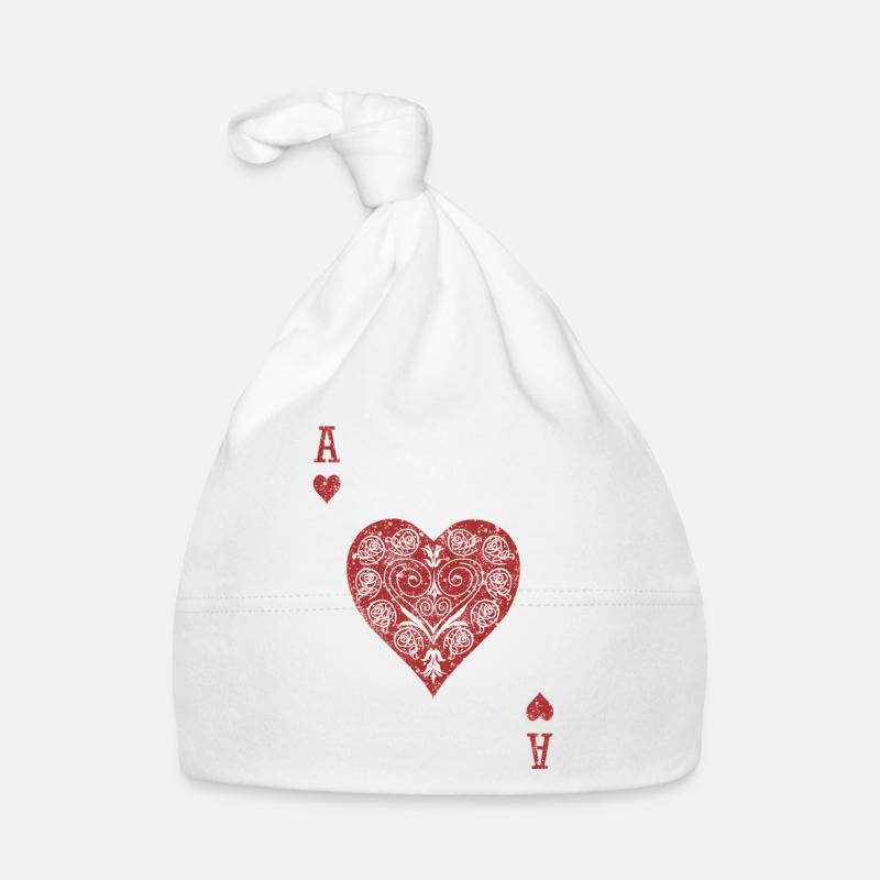 As de Cœur ❤️ - Bonnet bio Bébé - blanc