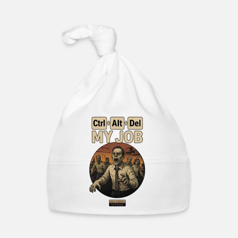 Ctrl+Alt+Suppr mon travail - Bonnet bio Bébé - blanc