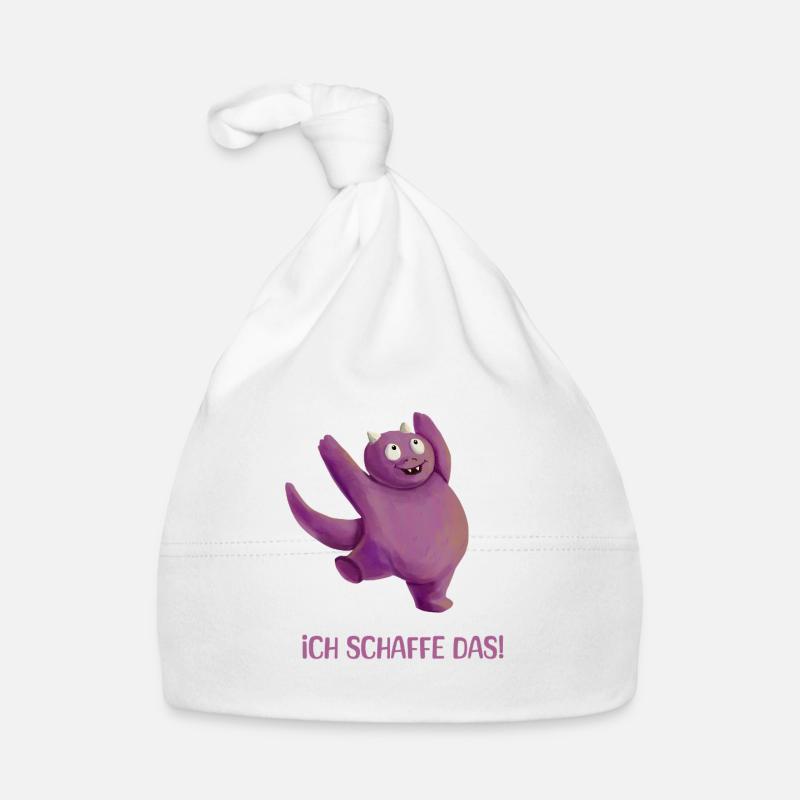 Ich schaffe das! | Motivation Spruch Positiv - Baby Bio-Mütze - Weiß