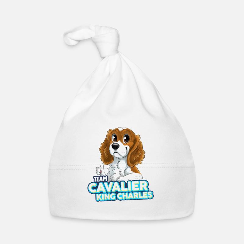 TEAM Cavalier King Charles - Weiß & Hellbraun Baby Bio-Mütze