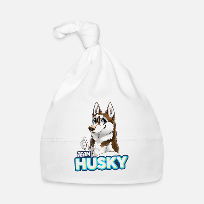 TEAM Husky - Rot Baby Bio-Mütze