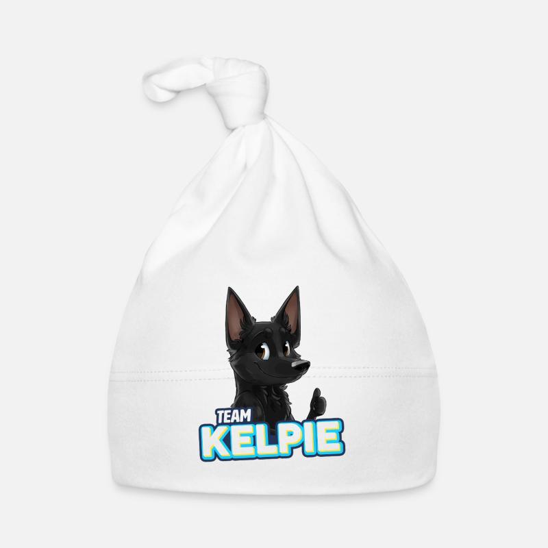 TEAM Kelpie - Schwarz Baby Bio-Mütze