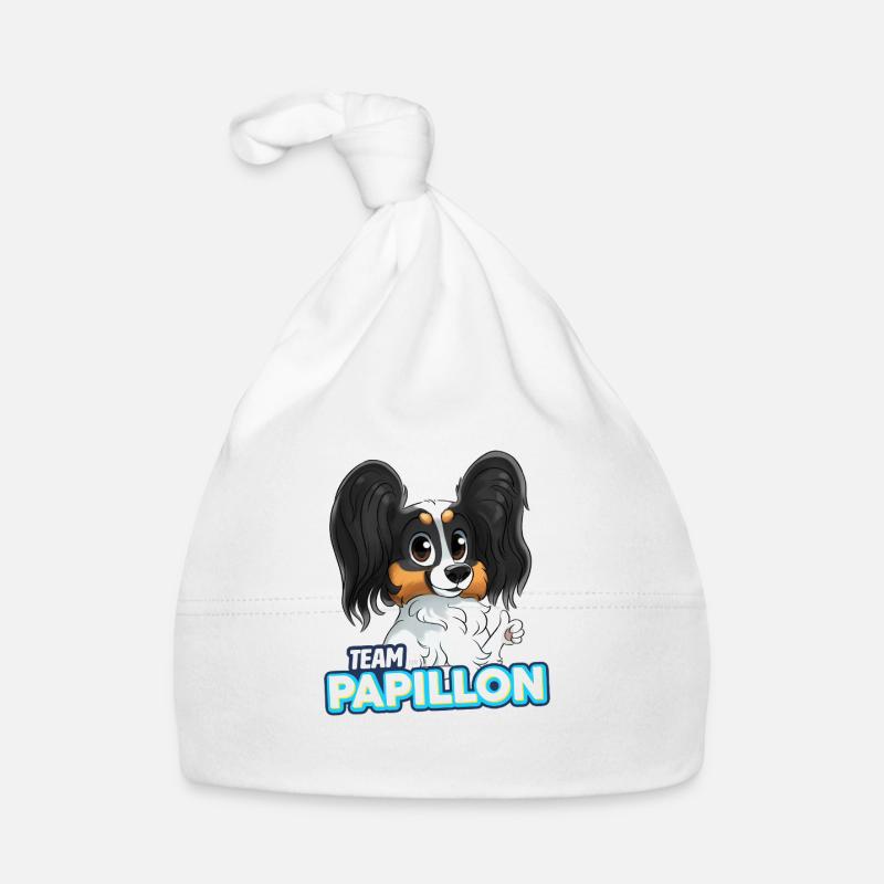 TEAM Papillon - Noir et Feu Bonnet bio Bébé