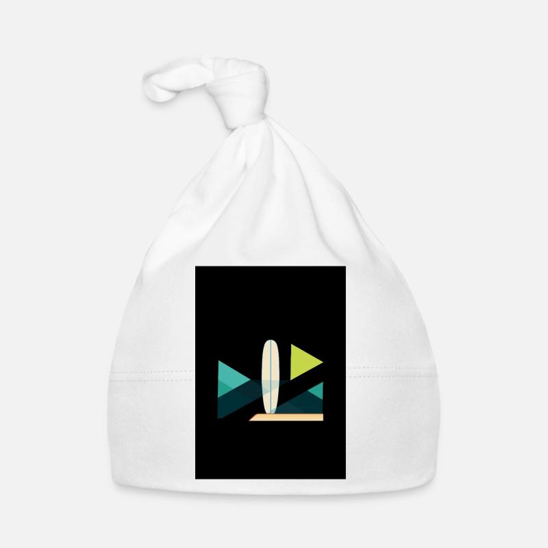 Abstract Surf and Wave Art Organic Baby Cap