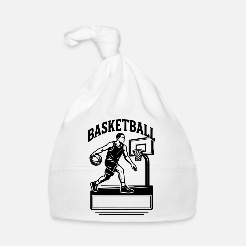 Basketteur - Nom prénom Bonnet bio Bébé