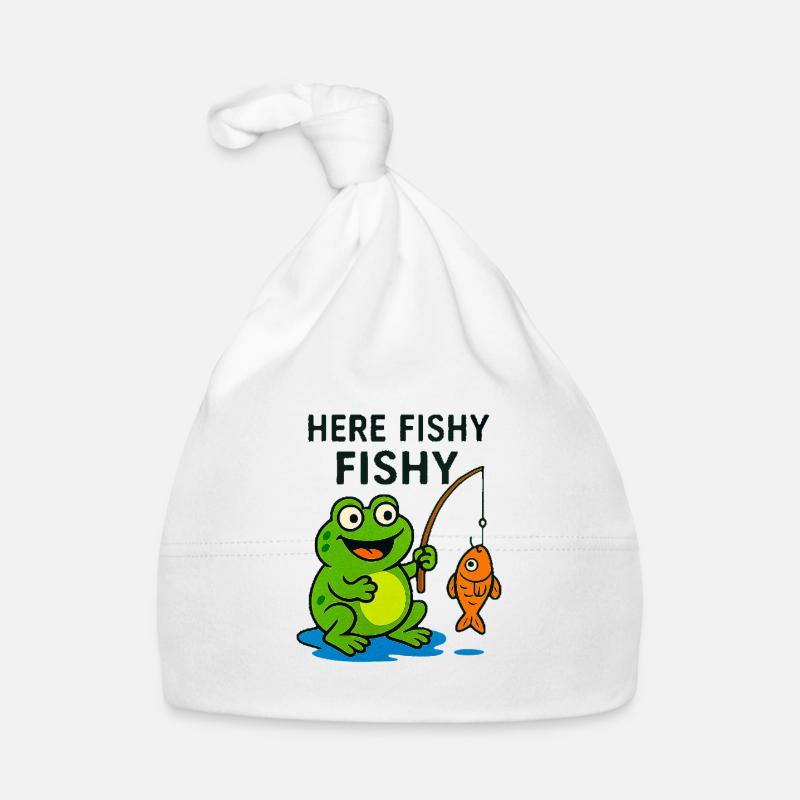 Friendly Fish Monkey and Frog Organic Baby Cap