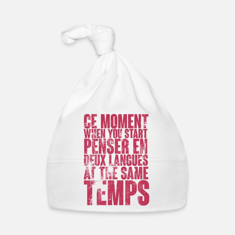 Multilingual Thinking Quote Organic Baby Cap