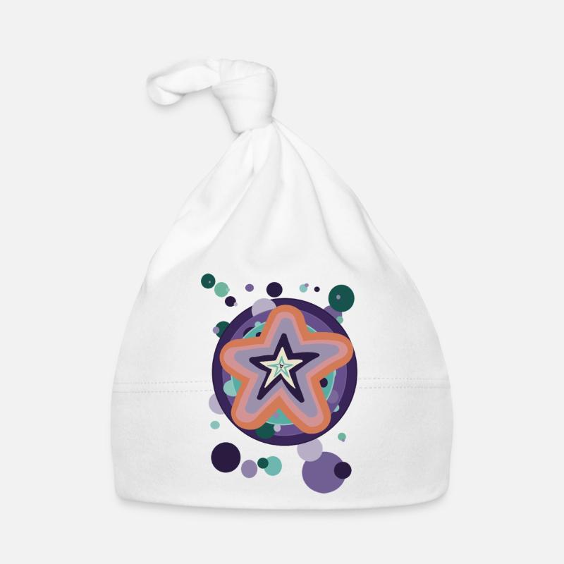 Abstract star pattern in pastel colors Organic Baby Cap