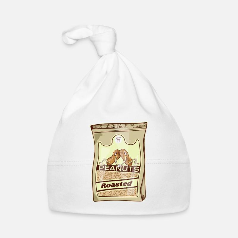 Roasted Peanuts Retro Pack - Organic Baby Cap - white