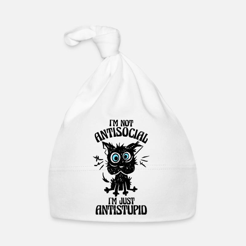Ich bin nicht antisozial ich bin nur antidoof Baby Bio-Mütze