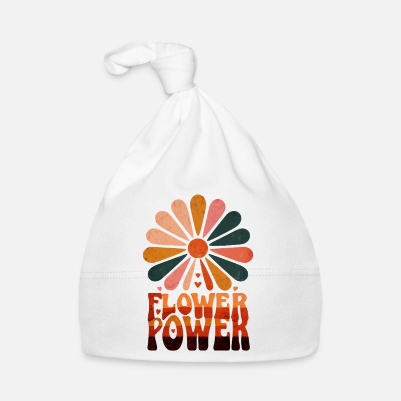 Flower Power Retro Sunrise Organic Baby Cap