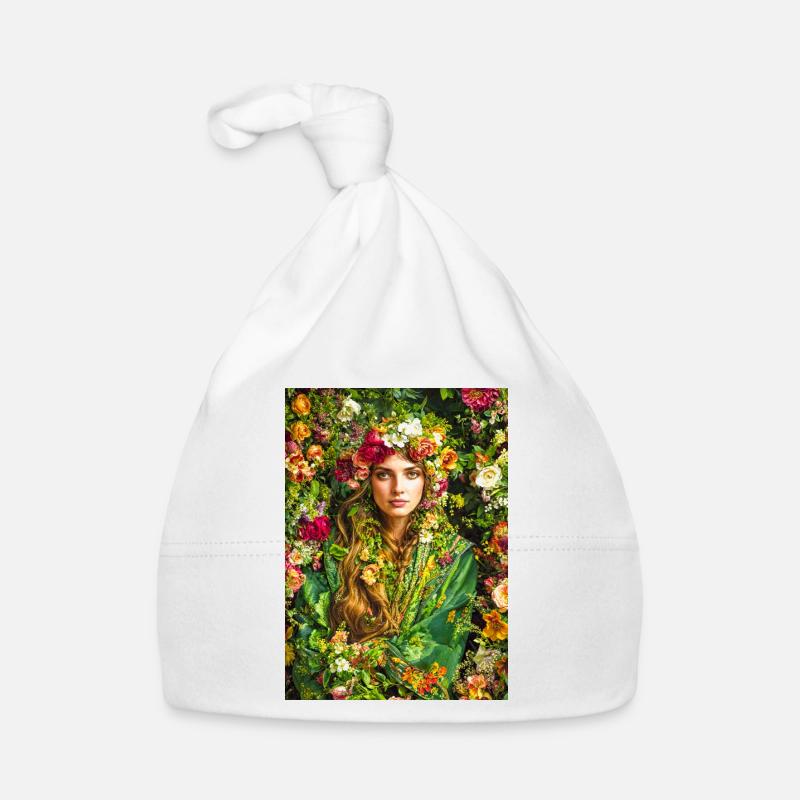 Spring Bloom Floral Crown Organic Baby Cap