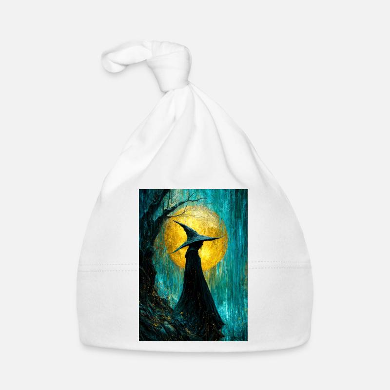 Moonlit Witch in Sunlit Grove Organic Baby Cap
