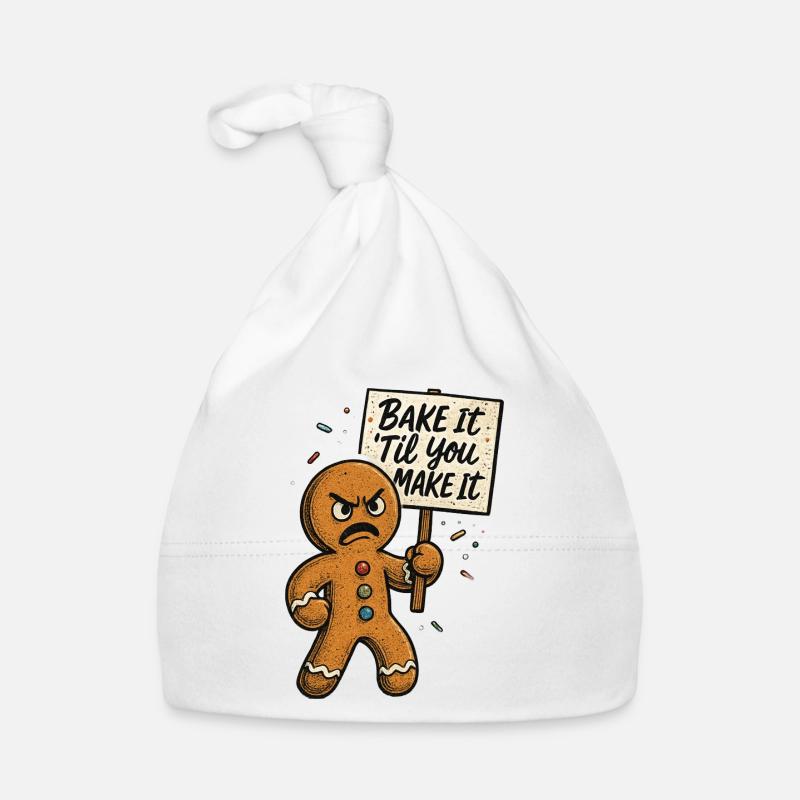 Lustiger Lebkuchenmann - Weihnachten Baby Bio-Mütze