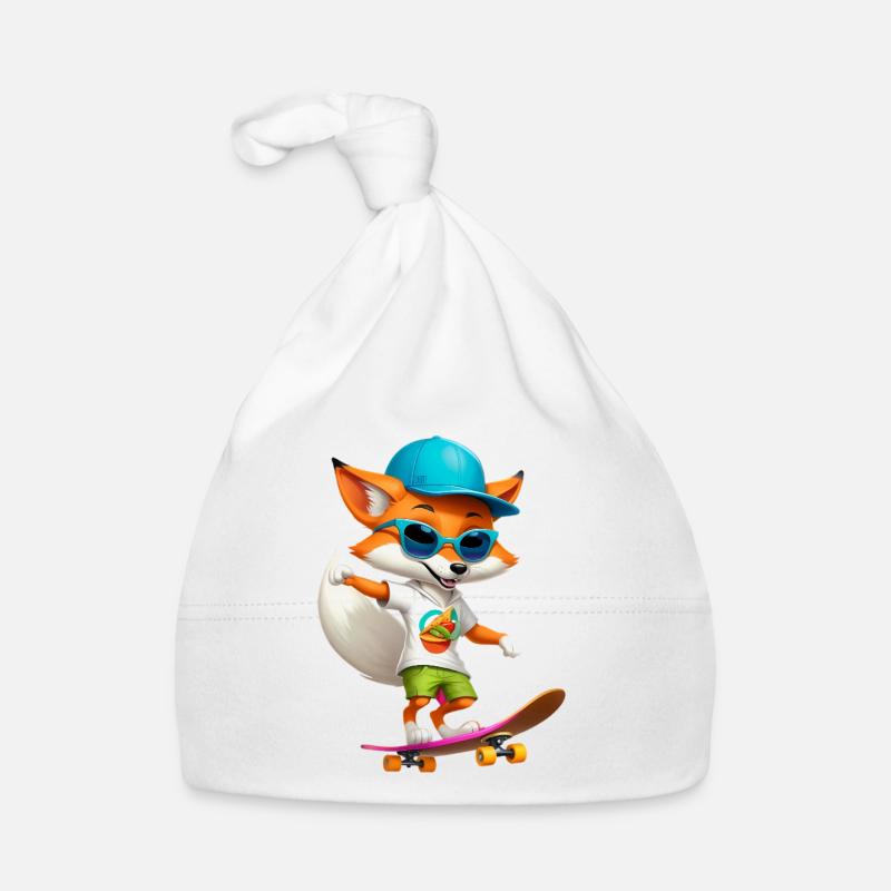 Fuchs Skateboarder Taco Baby Bio-Mütze