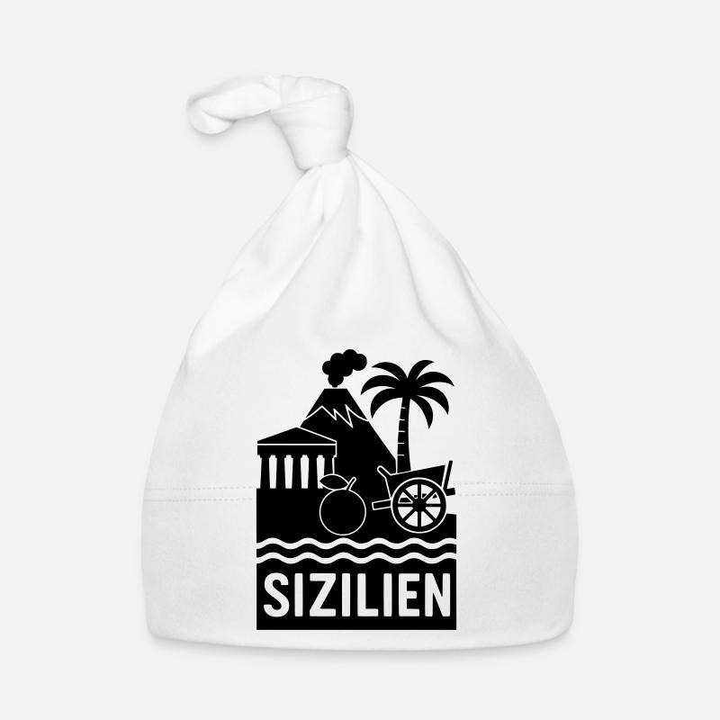 Sicily Silhouette Organic Baby Cap