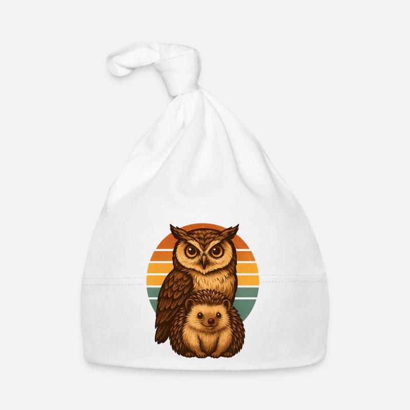 Owl Hedgehog Organic Baby Cap