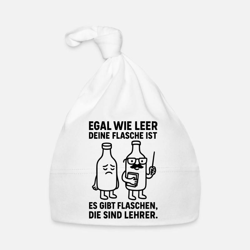 Bottle Empty Teacher Joke Organic Baby Cap