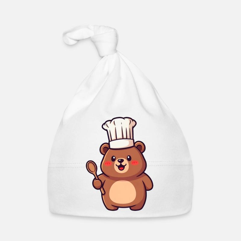 Chefbärchen with chef's hat Organic Baby Cap