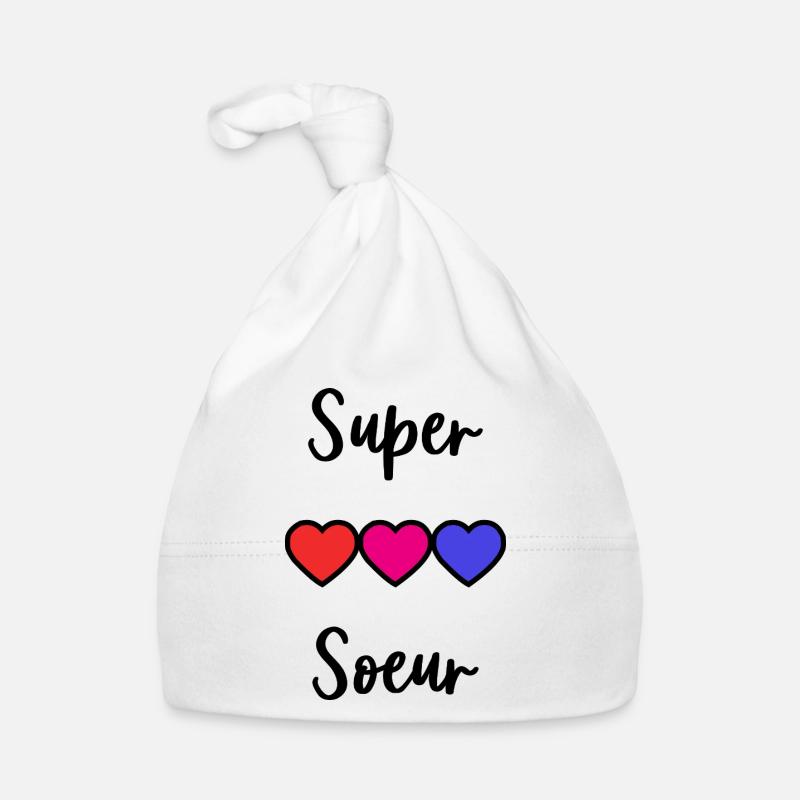 SCHWESTER. SUPERSCHWESTER. BESTE GROSSE SCHWESTER. SCHWESTER. Baby Bio-Mütze