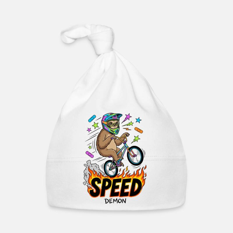 Speed Demon Sloth Organic Baby Cap