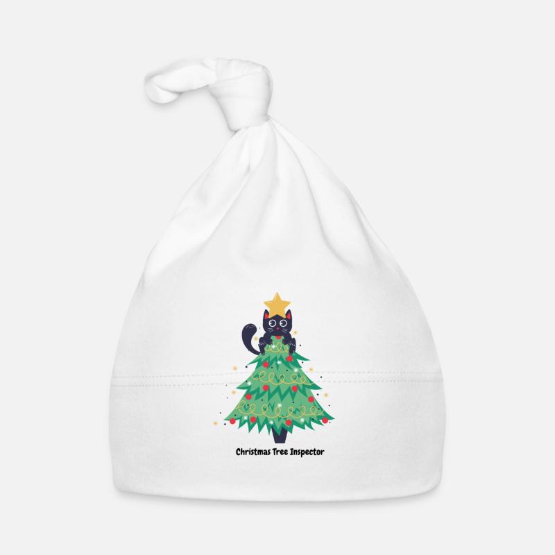 Cat Christmas Sweater in Tree Organic Baby Cap