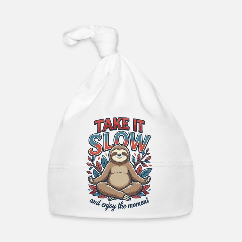 Take It Slow Sloth Zen Baby Bio-Mütze