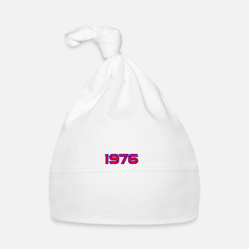 1976 Retro Neon Glitch Organic Baby Cap