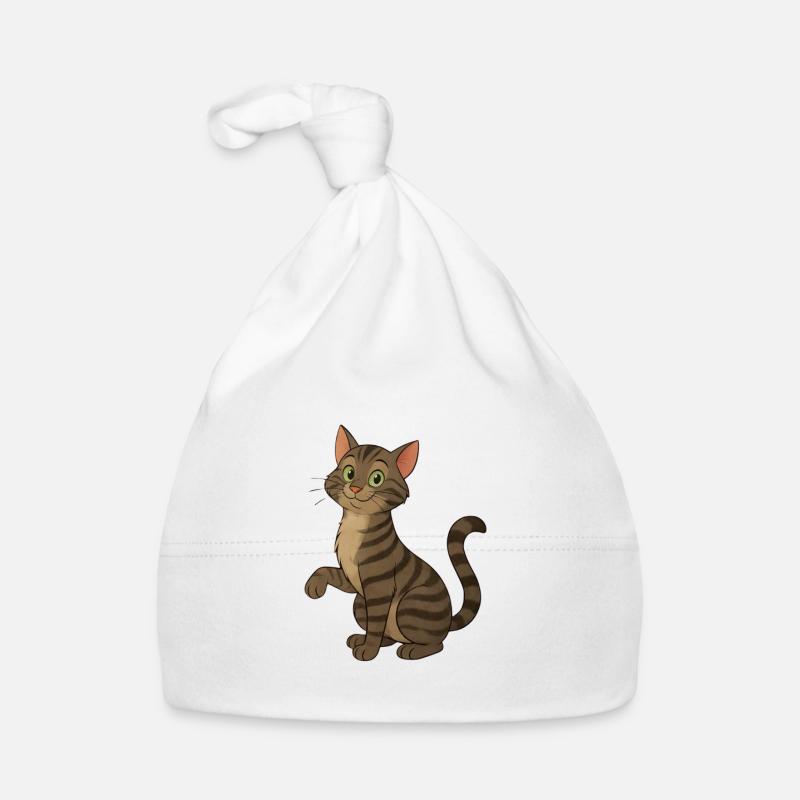 Mischievous tabby cat Organic Baby Cap