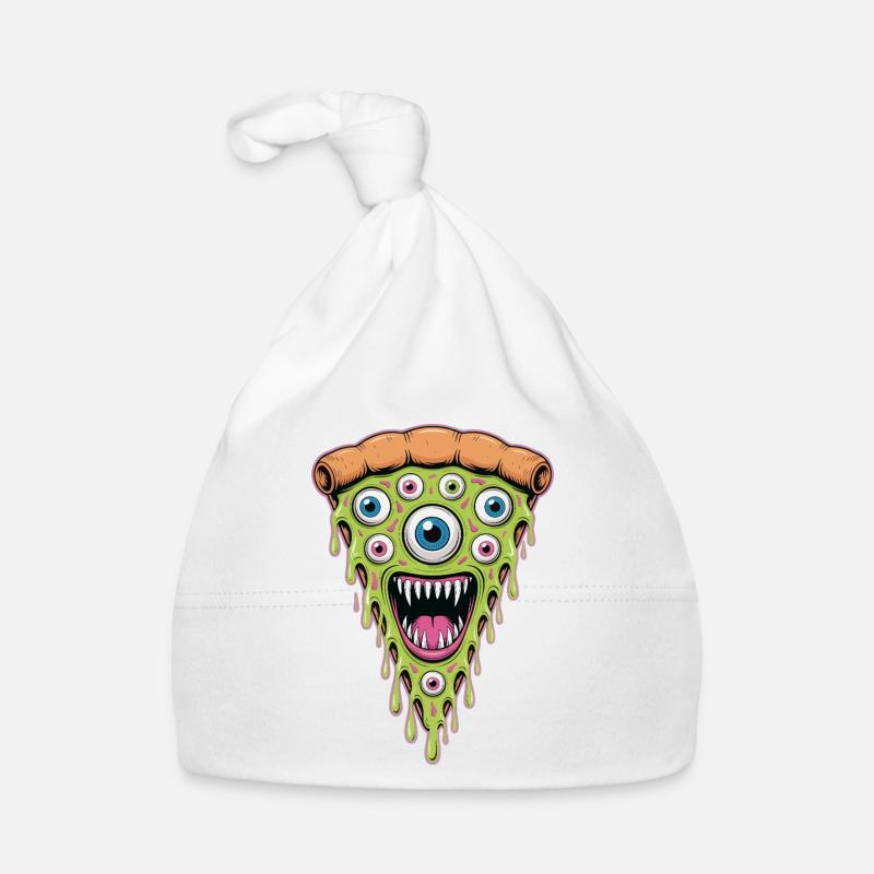 Monstre de la pizza à l’œil dégoulinant Bonnet bio Bébé