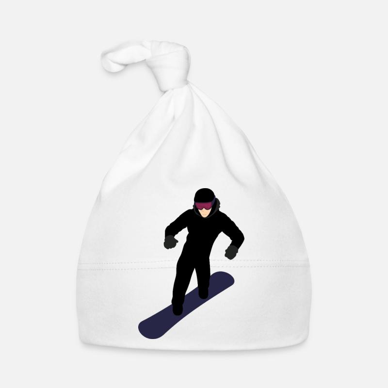 Dynamischer Snowboarder Baby Bio-Mütze