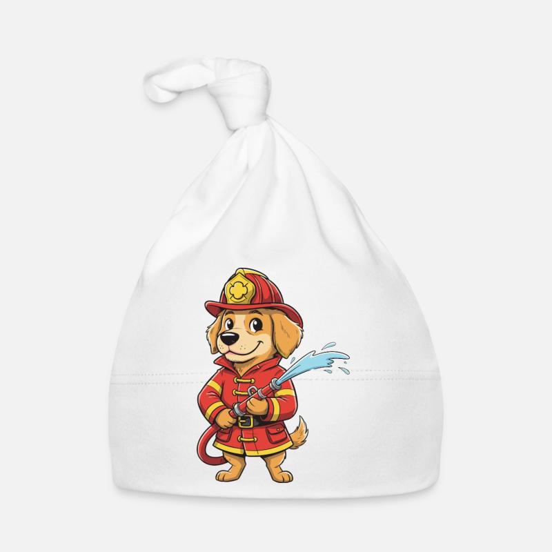 Fire Fighting Dog Fire Hero Organic Baby Cap