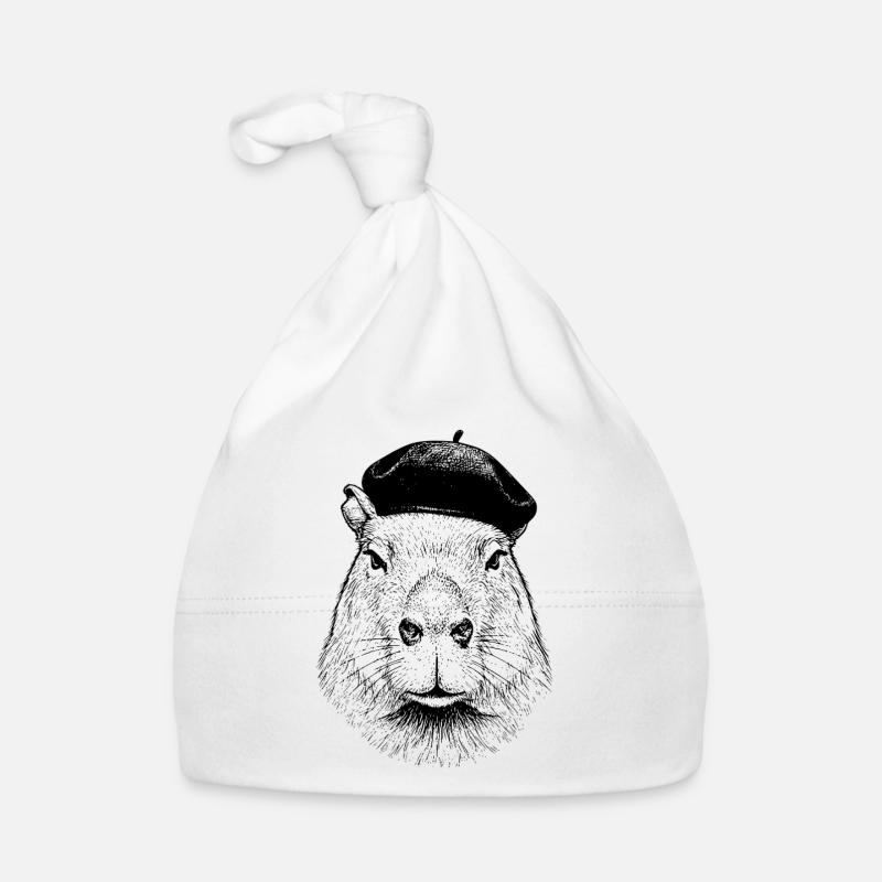 Capybara Avec Béret Bonnet bio Bébé