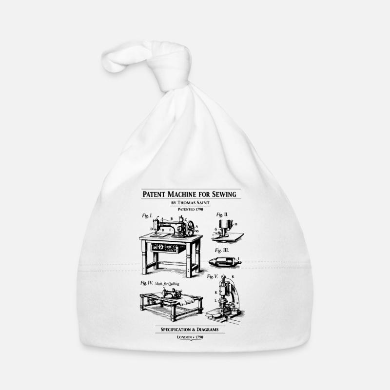 Brevet de plan de machine à coudre Bonnet bio Bébé