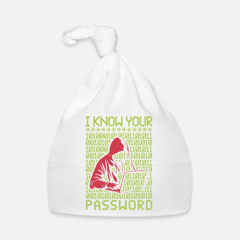 Hacker Hacker Programmeur Linux Password Hacker Bonnet bio Bébé