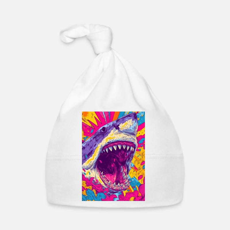 Psychedelischer Hai Burst Baby Bio-Mütze