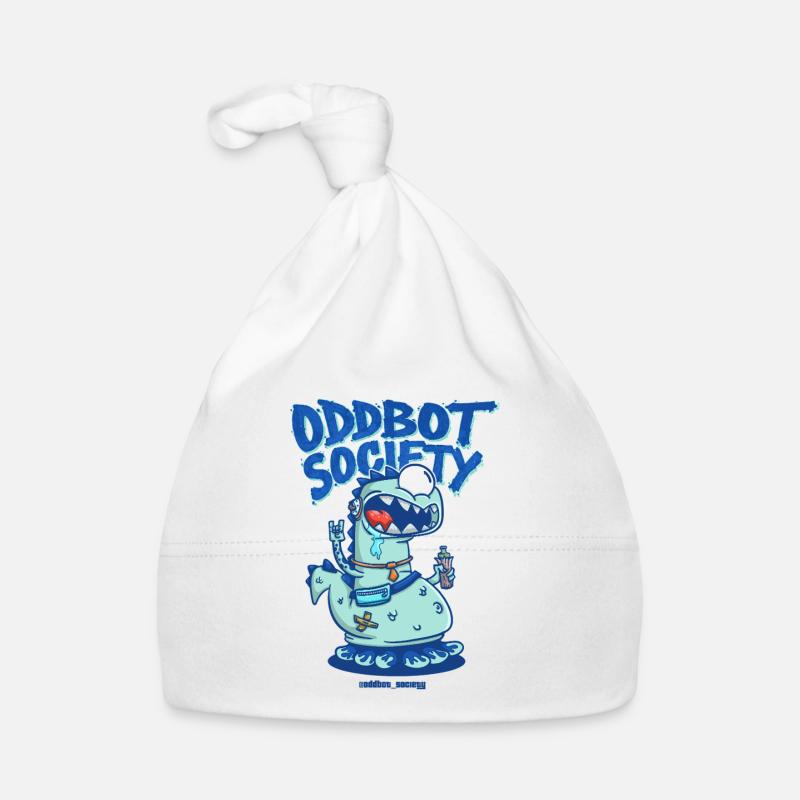 SOCIÉTÉ ODDBOT Dino-Robot Bleu Bonnet bio Bébé