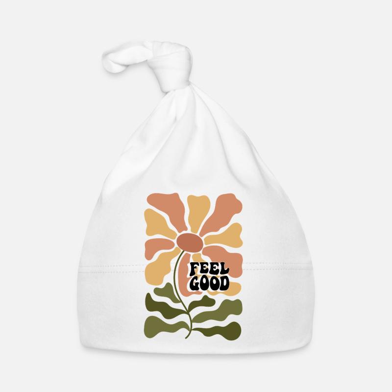 Feel Good Blume Retro Psychedelia Baby Bio-Mütze