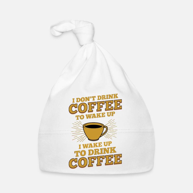 Funny Coffee Lover Quote Design Organic Baby Cap