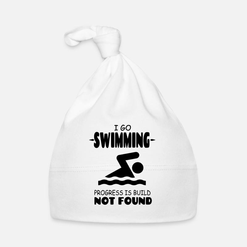 I Go Swimming Progress is Build not found Baby Bio-Mütze