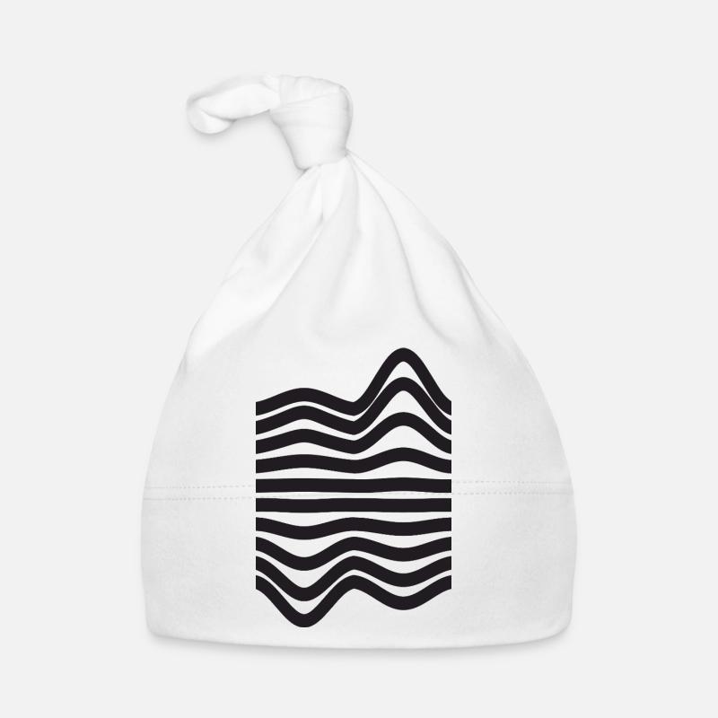 Motif de rayures ondulées Bonnet bio Bébé
