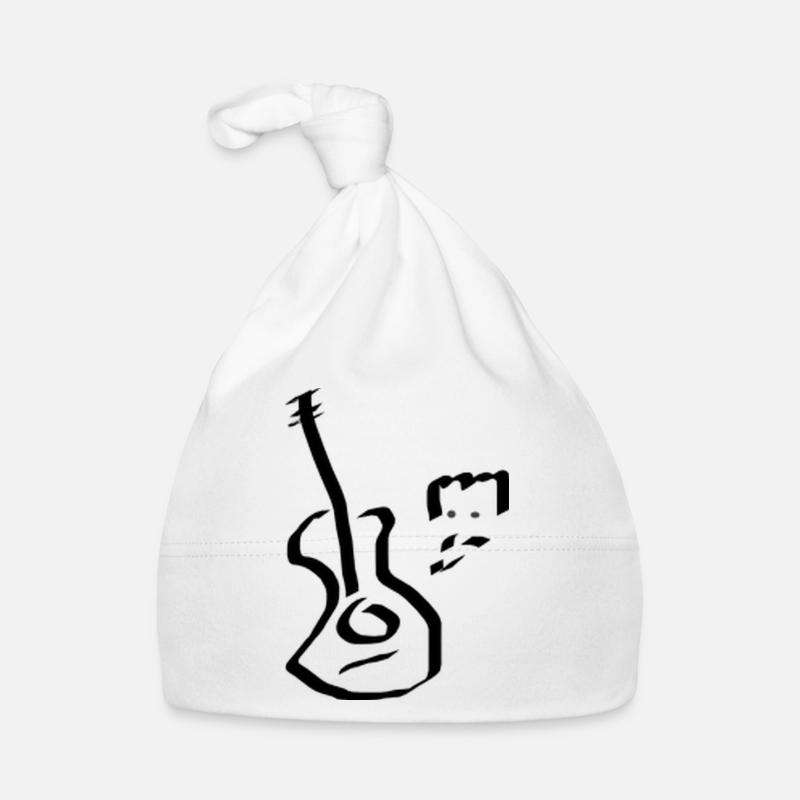 Guitare Georges - Bonnet bio Bébé - blanc