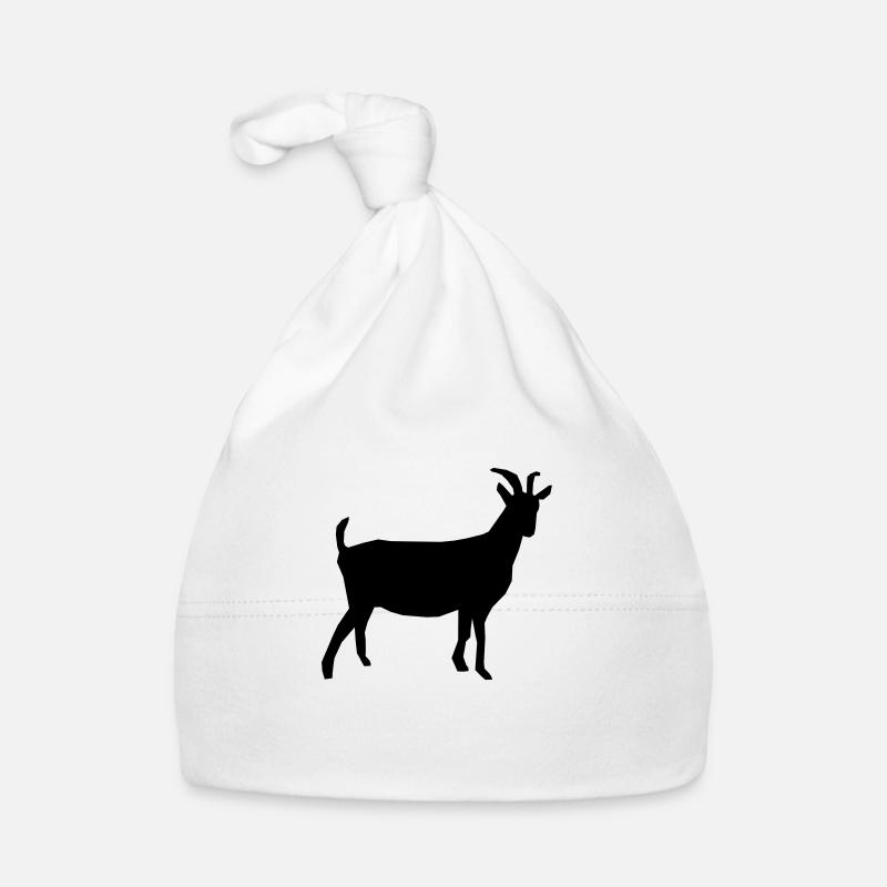 ziege - Baby Bio-Mütze - Weiß
