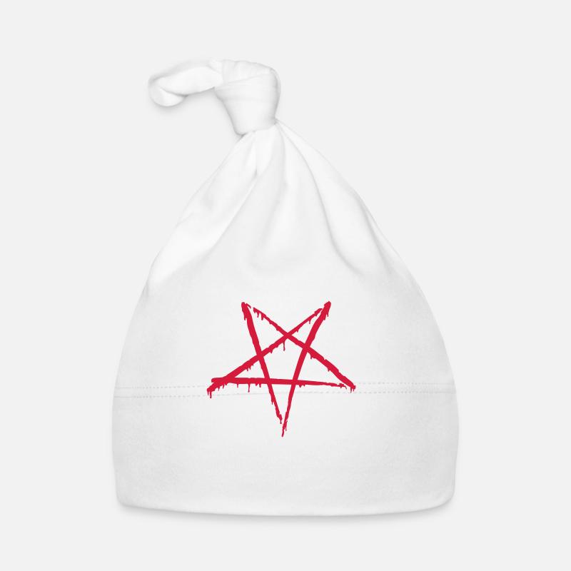 Sanglante Pentagram - Bonnet bio Bébé - blanc